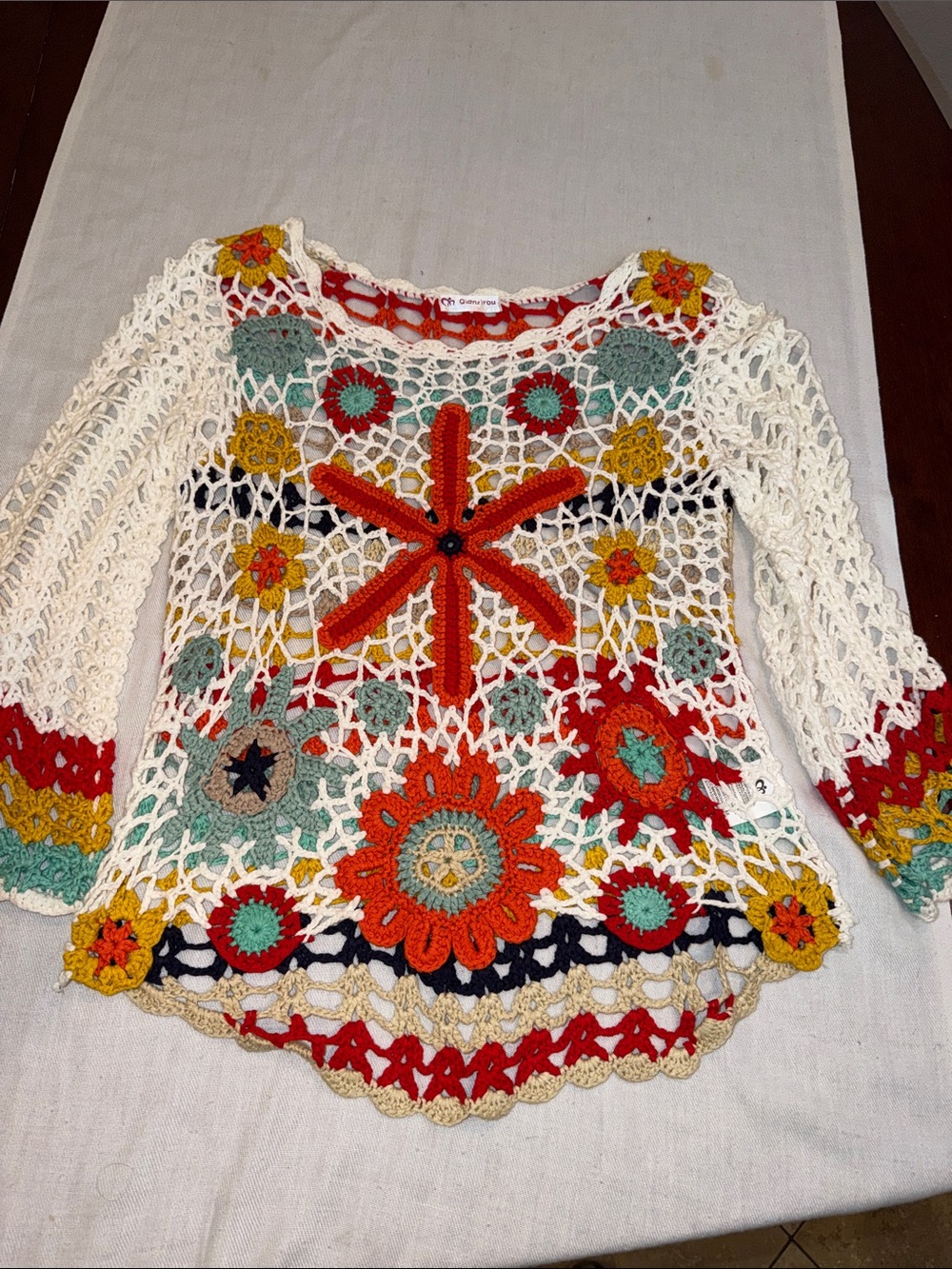 Ecuador Knitted Top coverup SZ M